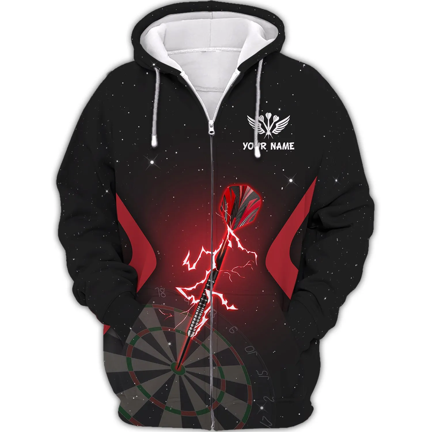 Personalized Name Darts Skeleton 3D Printed Shirts