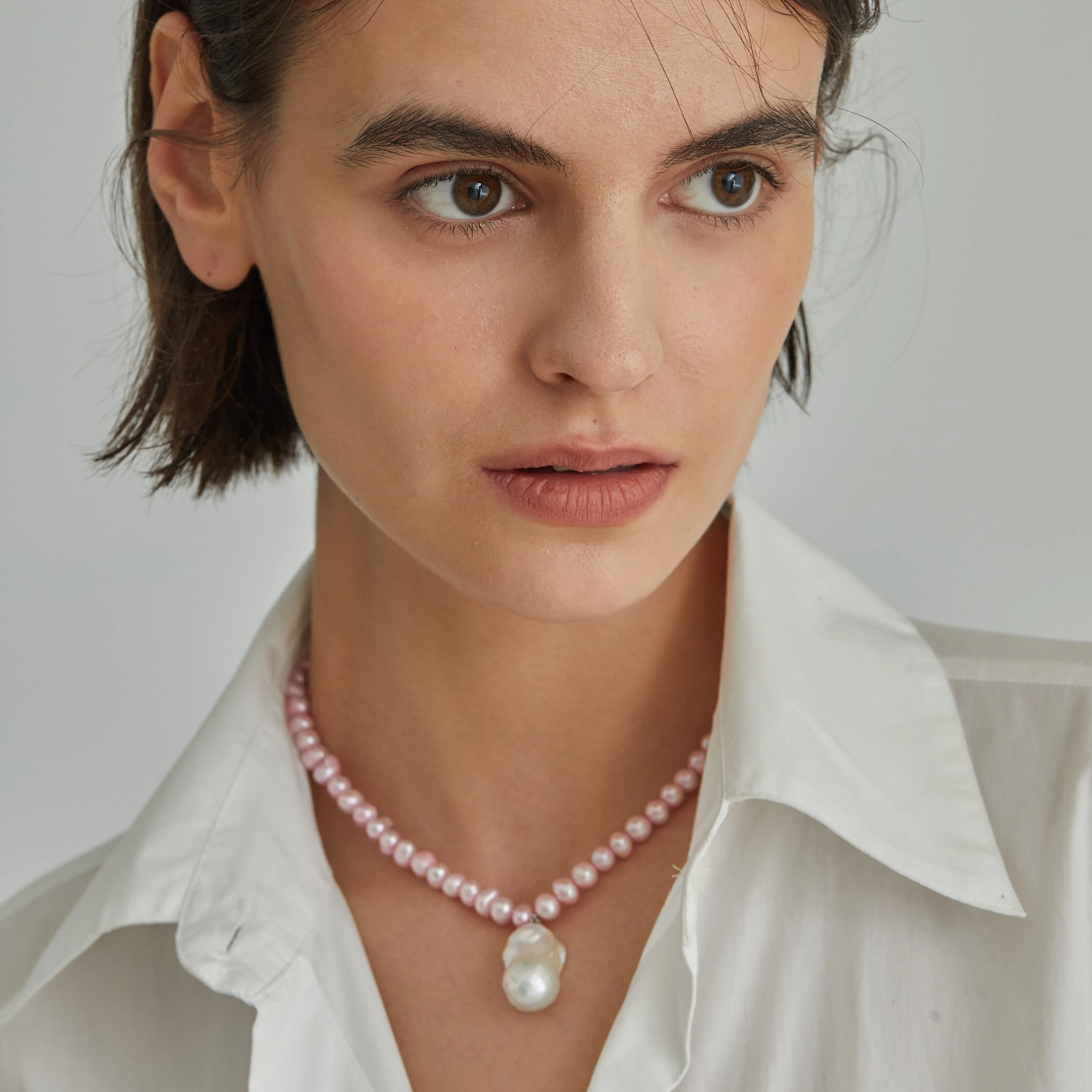 Pink Natural Pearl Necklace