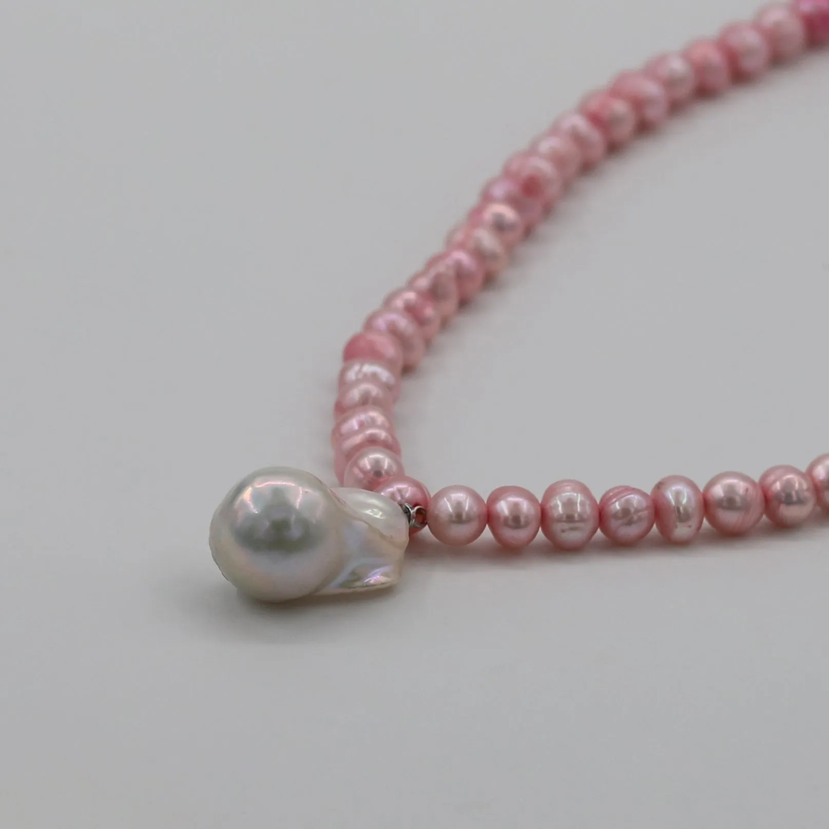 Pink Natural Pearl Necklace