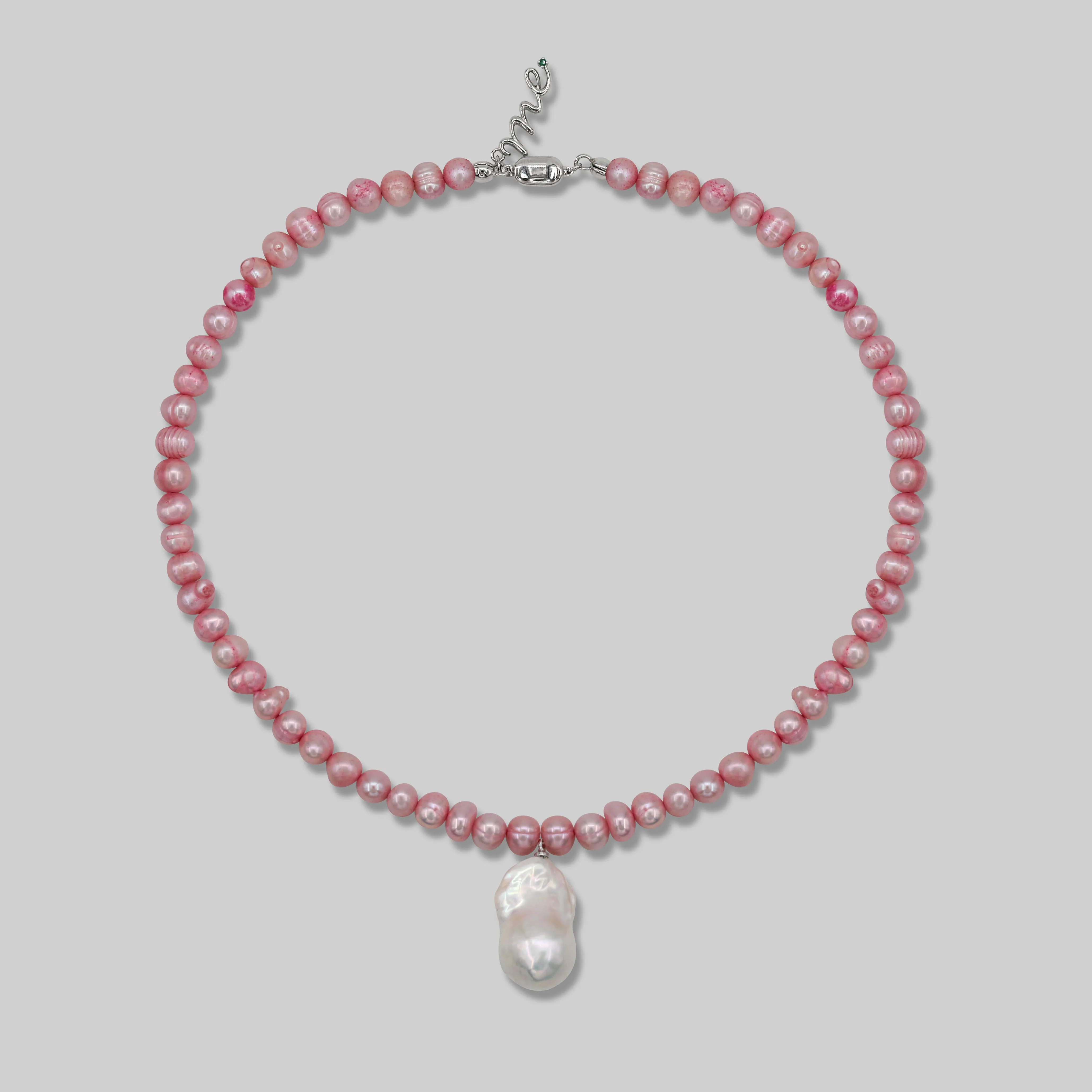 Pink Natural Pearl Necklace