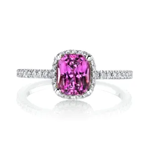 Pink Sapphire Diamond Ring