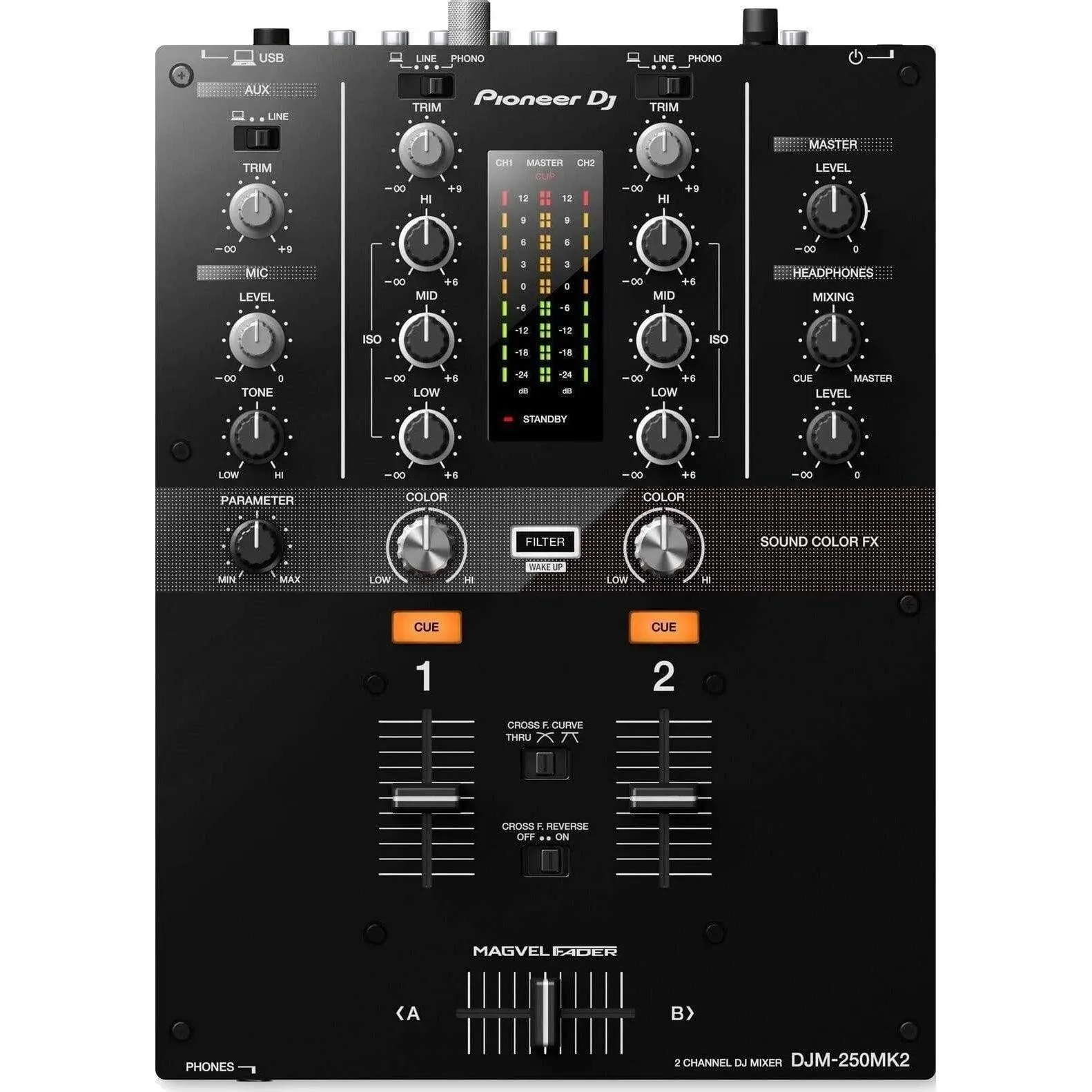 Pioneer DJ DJM-250MK2 2-channel DJ Mixer