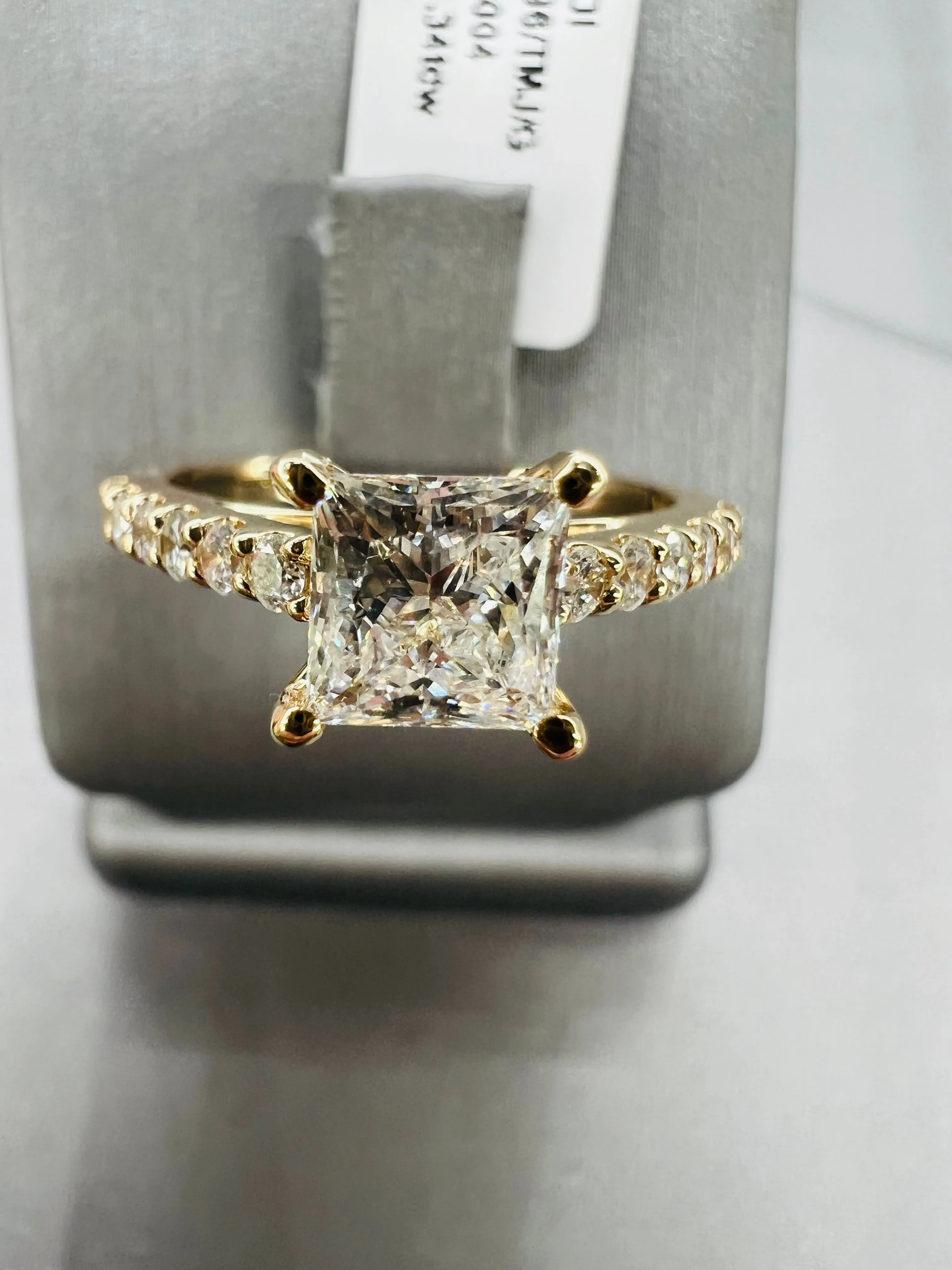 Princess Cut 1.34ctw Certified Diamond Engagement Ring