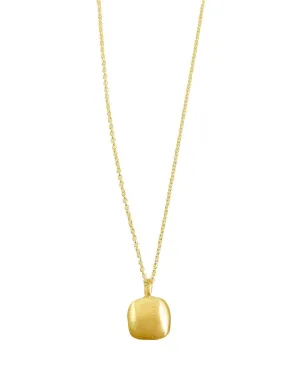 Puffy Square Vermeil Necklace