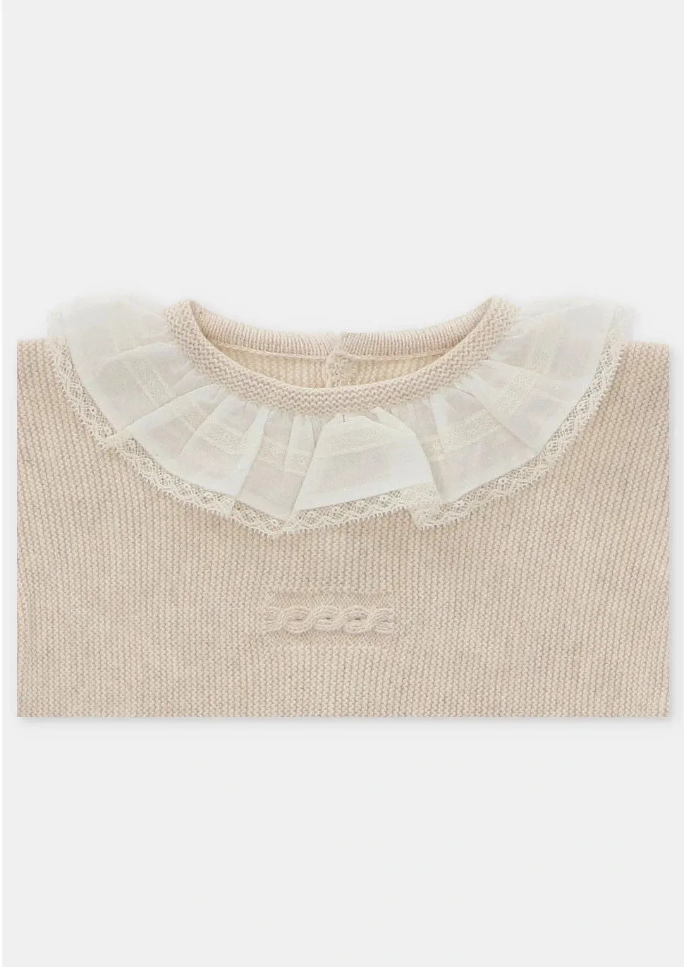 "Carmen" Beige Knit Girls Set