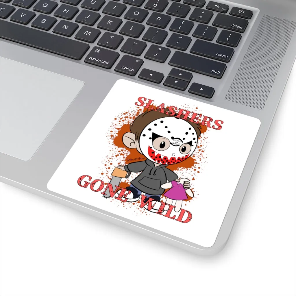 Rob the Slasher Square Stickers by Ravenfox