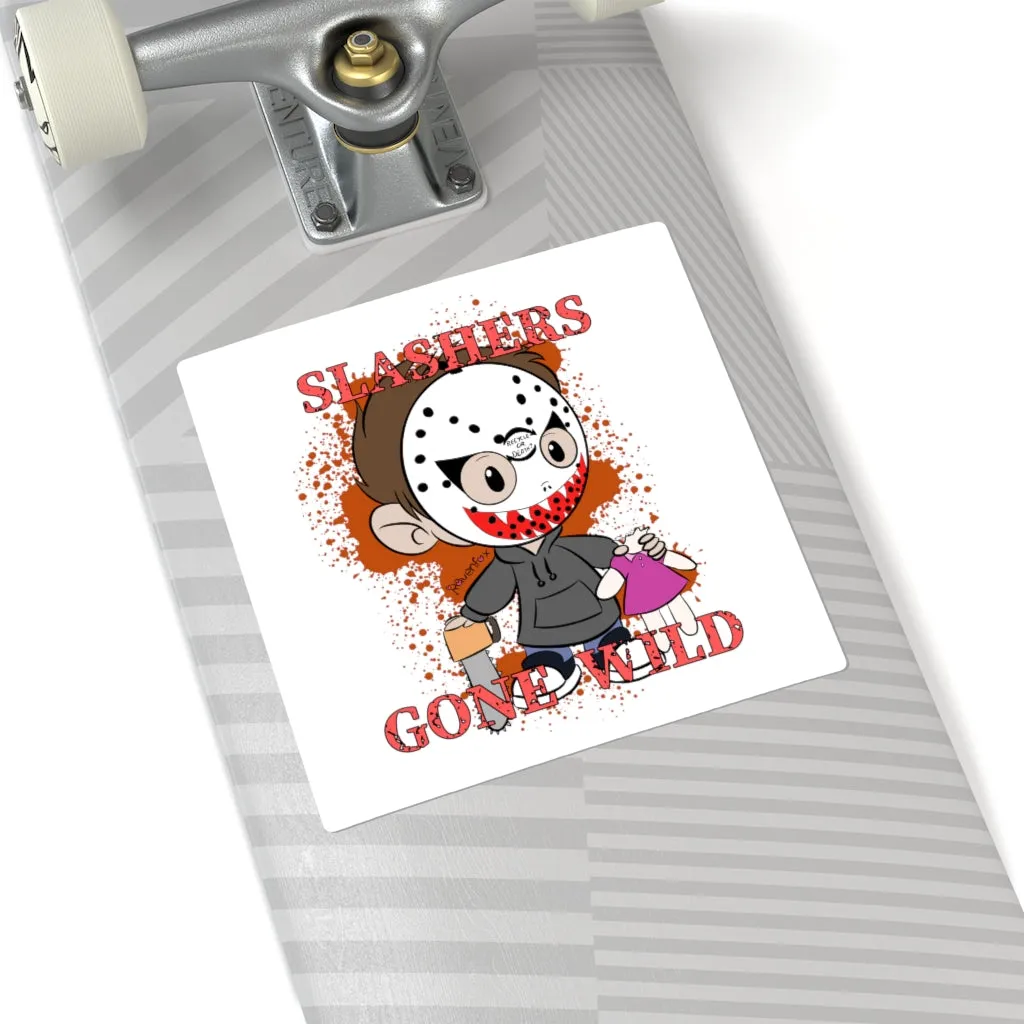 Rob the Slasher Square Stickers by Ravenfox