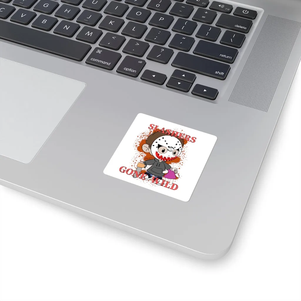 Rob the Slasher Square Stickers by Ravenfox