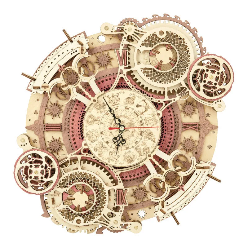 Robotime DIY Zodiac Wall Clock, TIME ART, Home Decor Clock