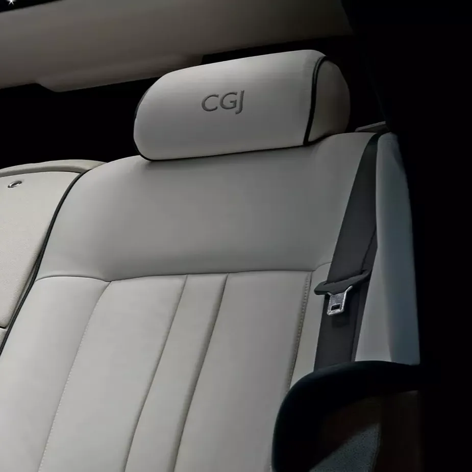 Rolls-Royce Phantom Bespoke Logo Leather Headrest
