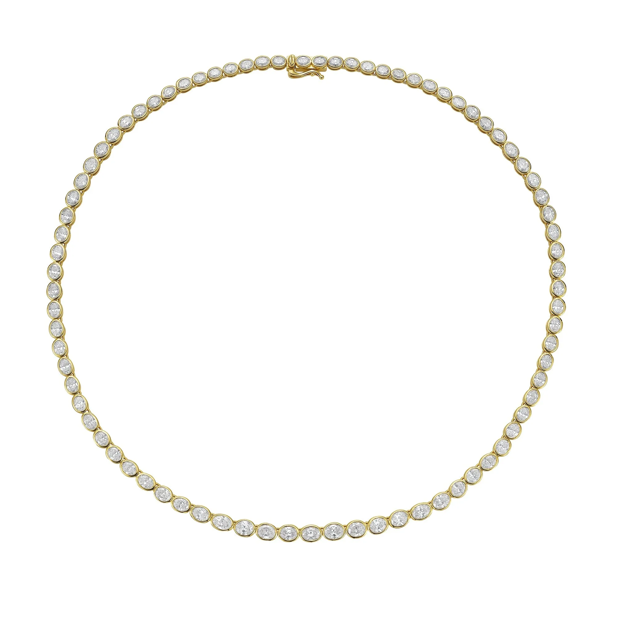 Rosette Diamond Tennis Necklace