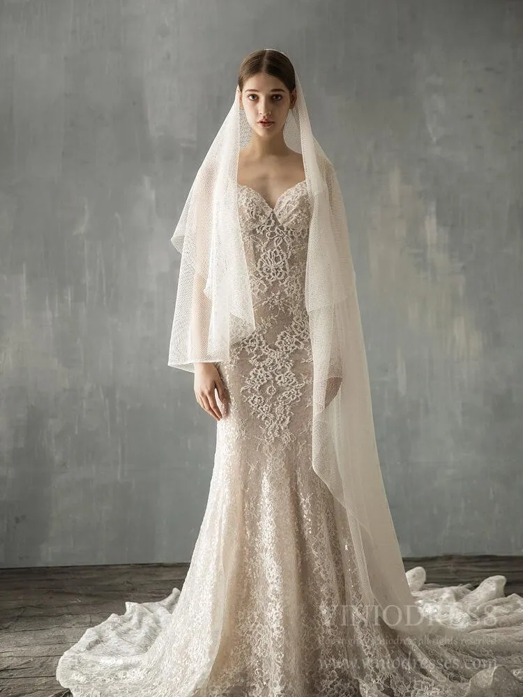 Roycebridal Simple Ivory Tulle Bridal Cathedral Veil AC1241