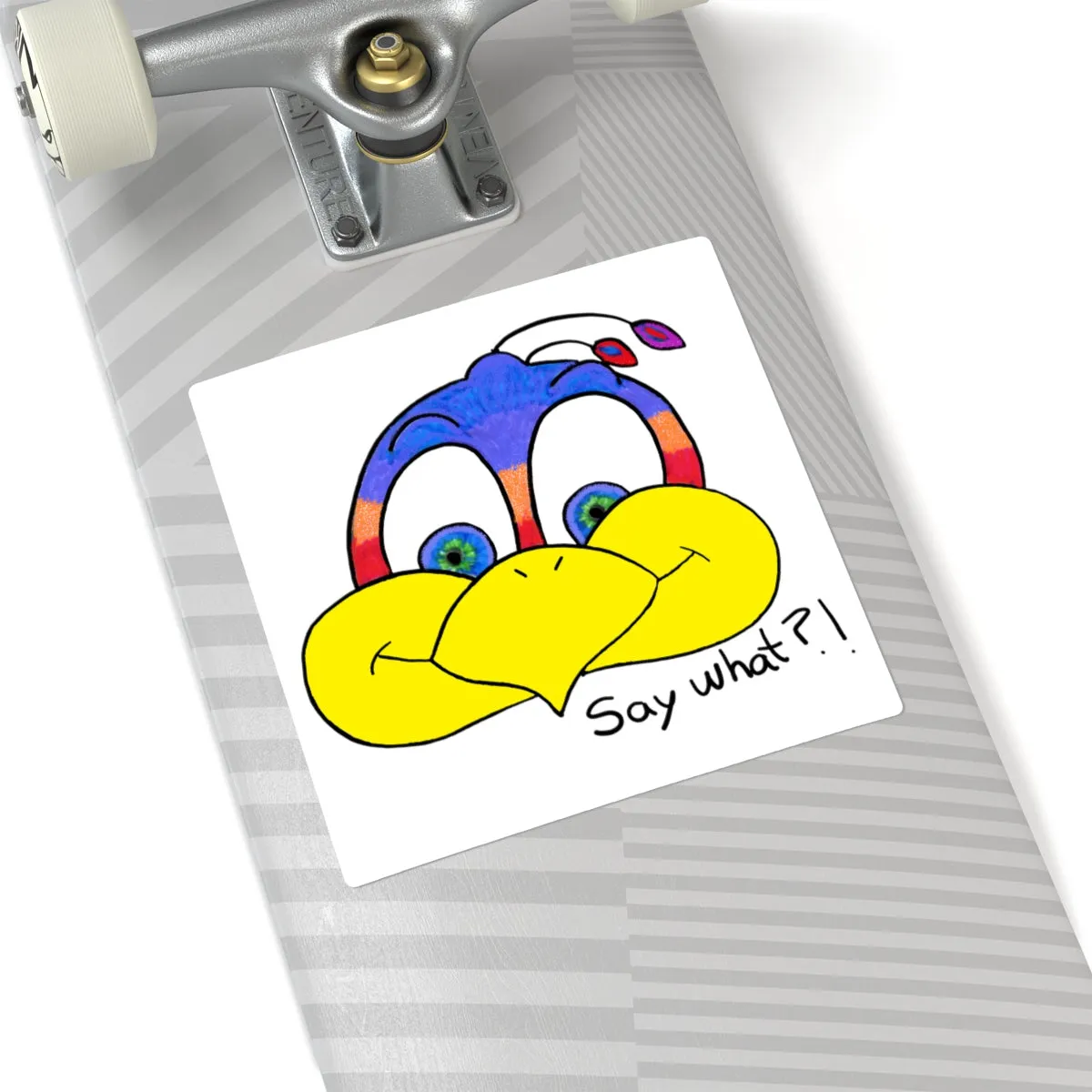 Say what?! Square Stickers