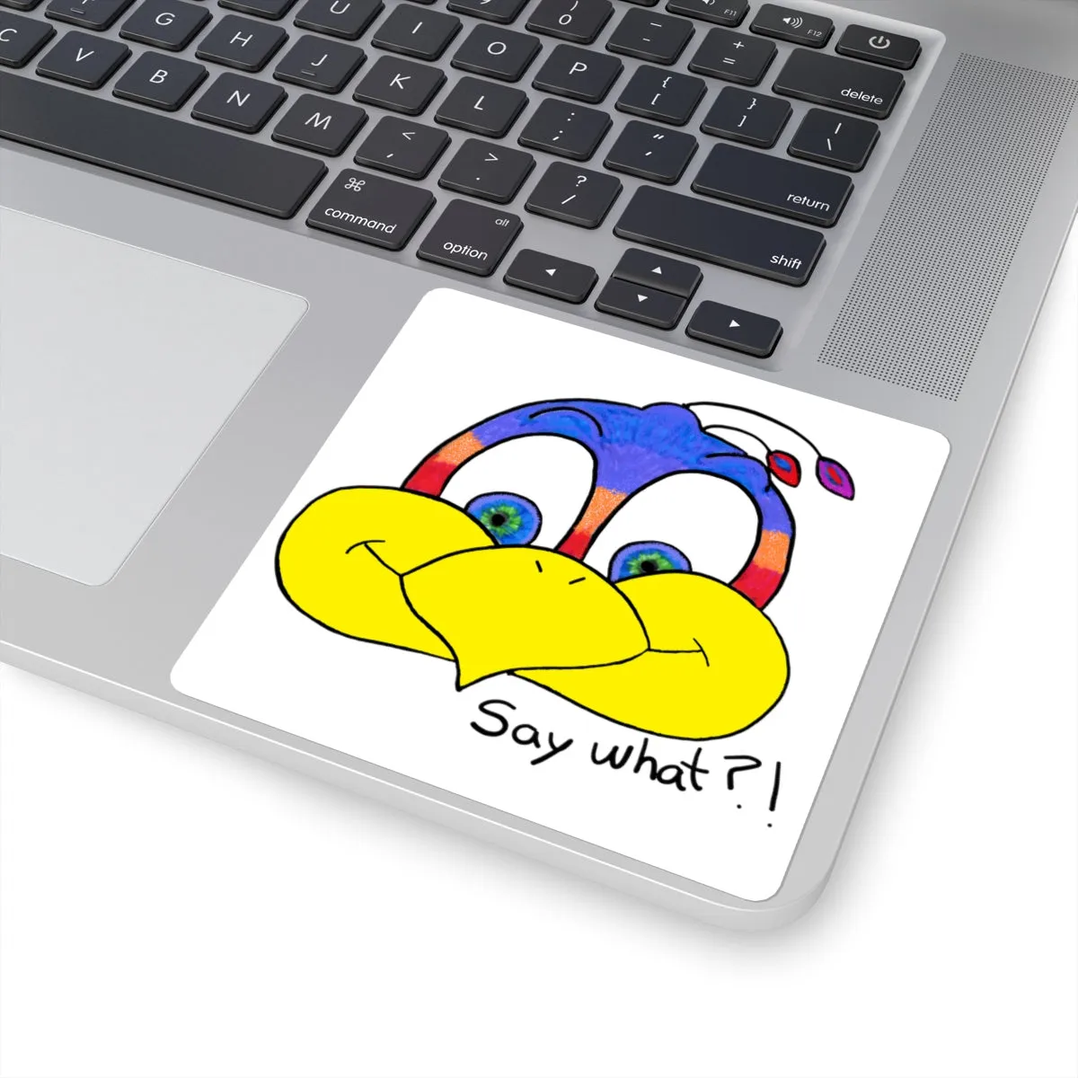 Say what?! Square Stickers