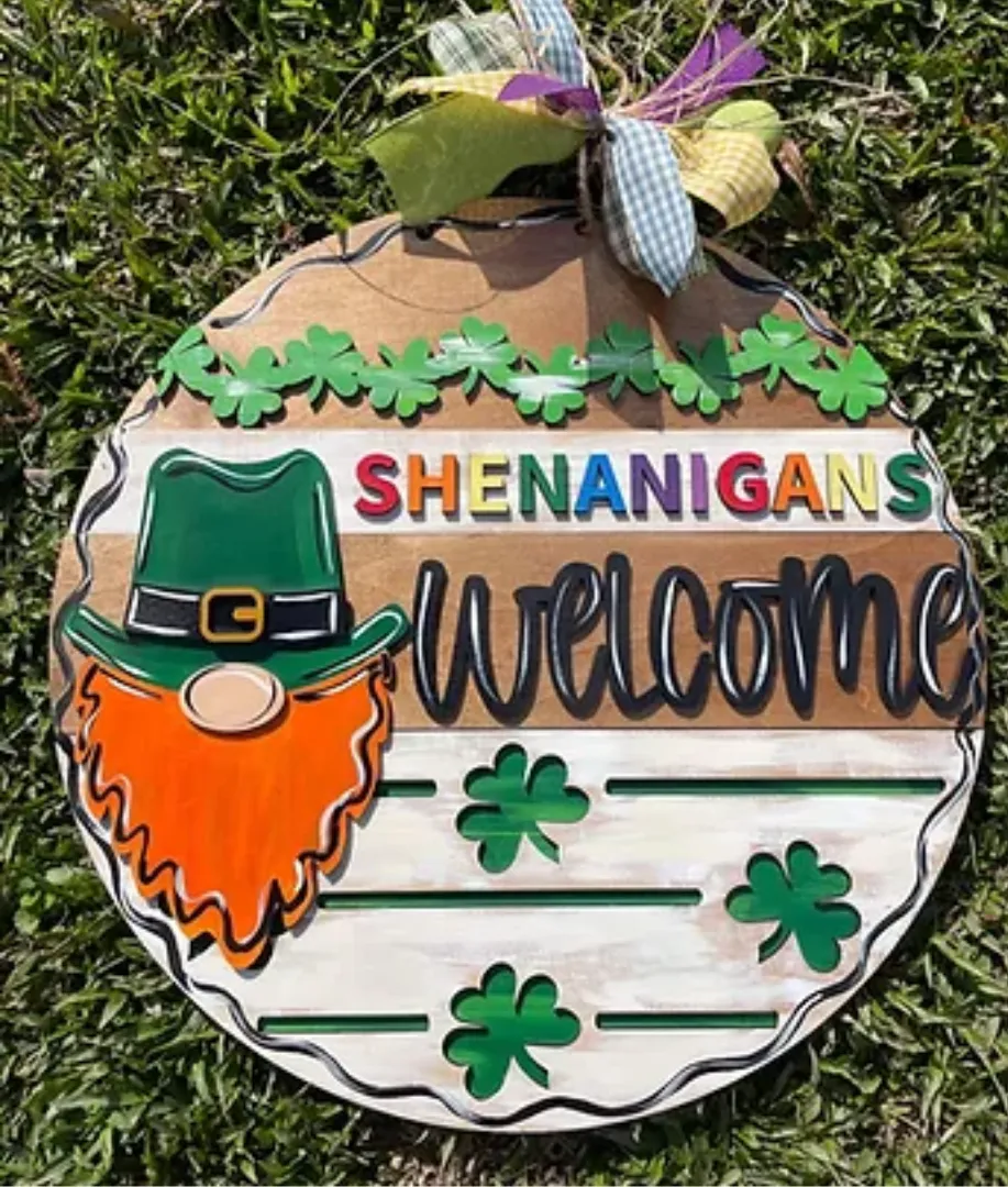 Shennanigans Welcome 3D Door Hanger