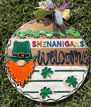 Shennanigans Welcome 3D Door Hanger