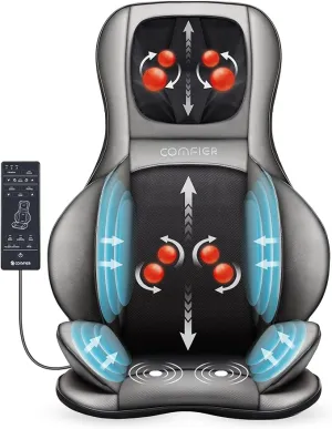 Shiatsu Neck Back Massager with Heat, 2D/ 3D Kneading Massage Chair Pad