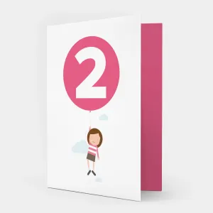 Showler & Showler Two Today Birthday Girl Card