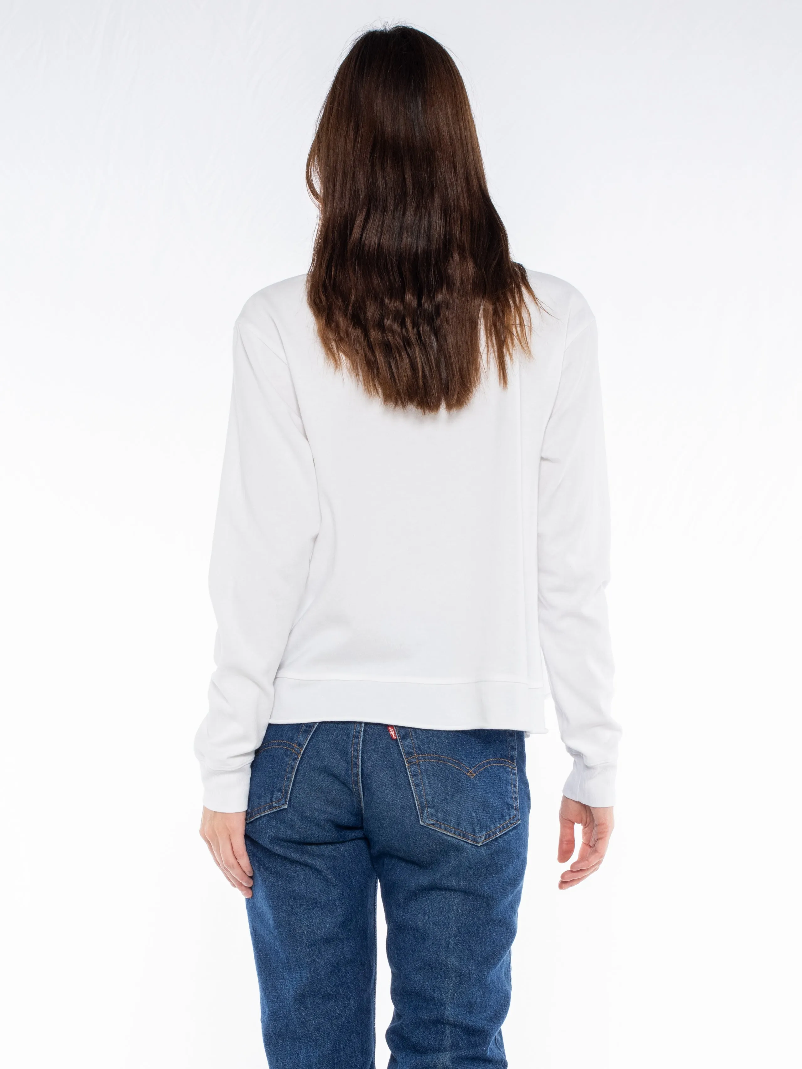 Slouchy Long Sleeve Sweatshirt with Pouch Front Pocket