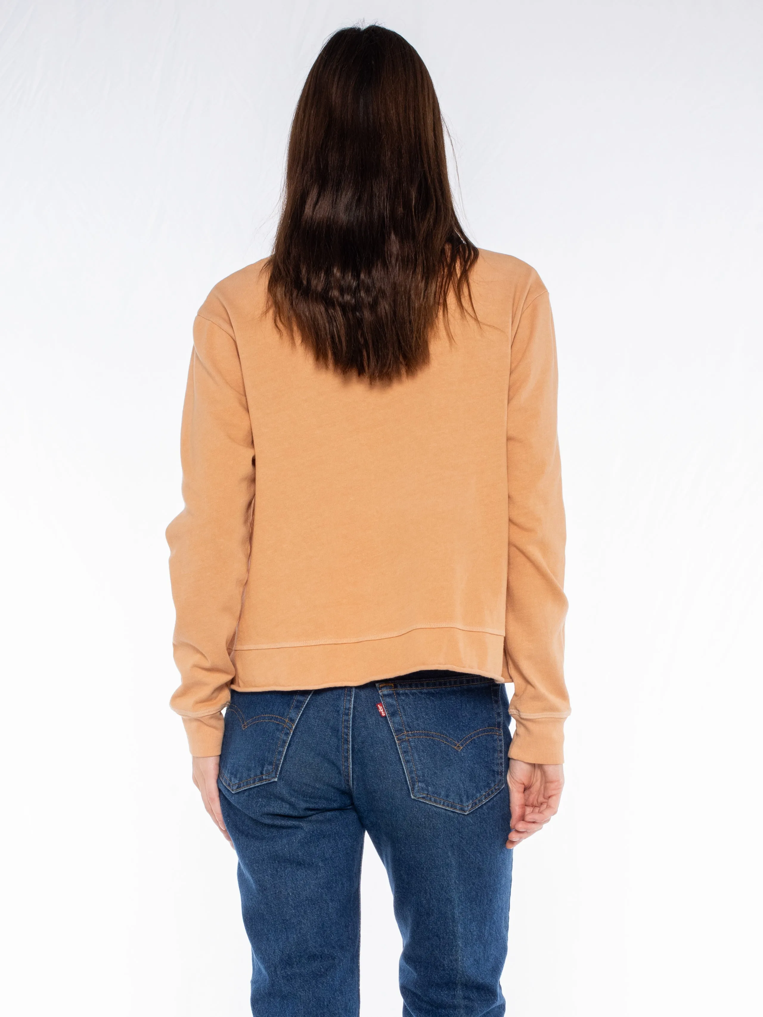Slouchy Long Sleeve Sweatshirt with Pouch Front Pocket