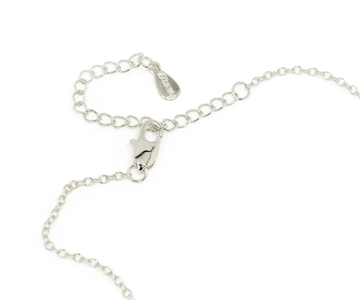 Small Square Pavé Crystal Necklace