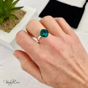 SPARKLE | Emerald Green Crystal Ring