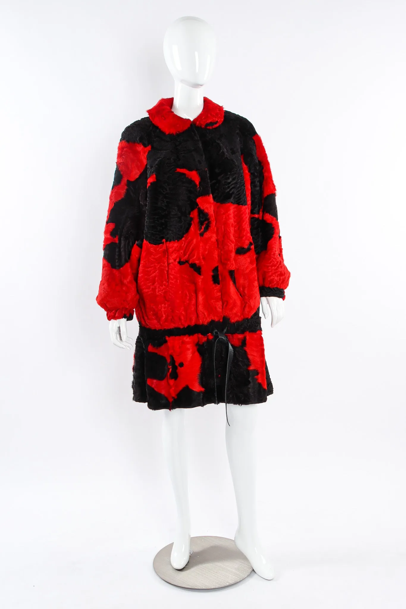 Splotch Lamb Fur Coat