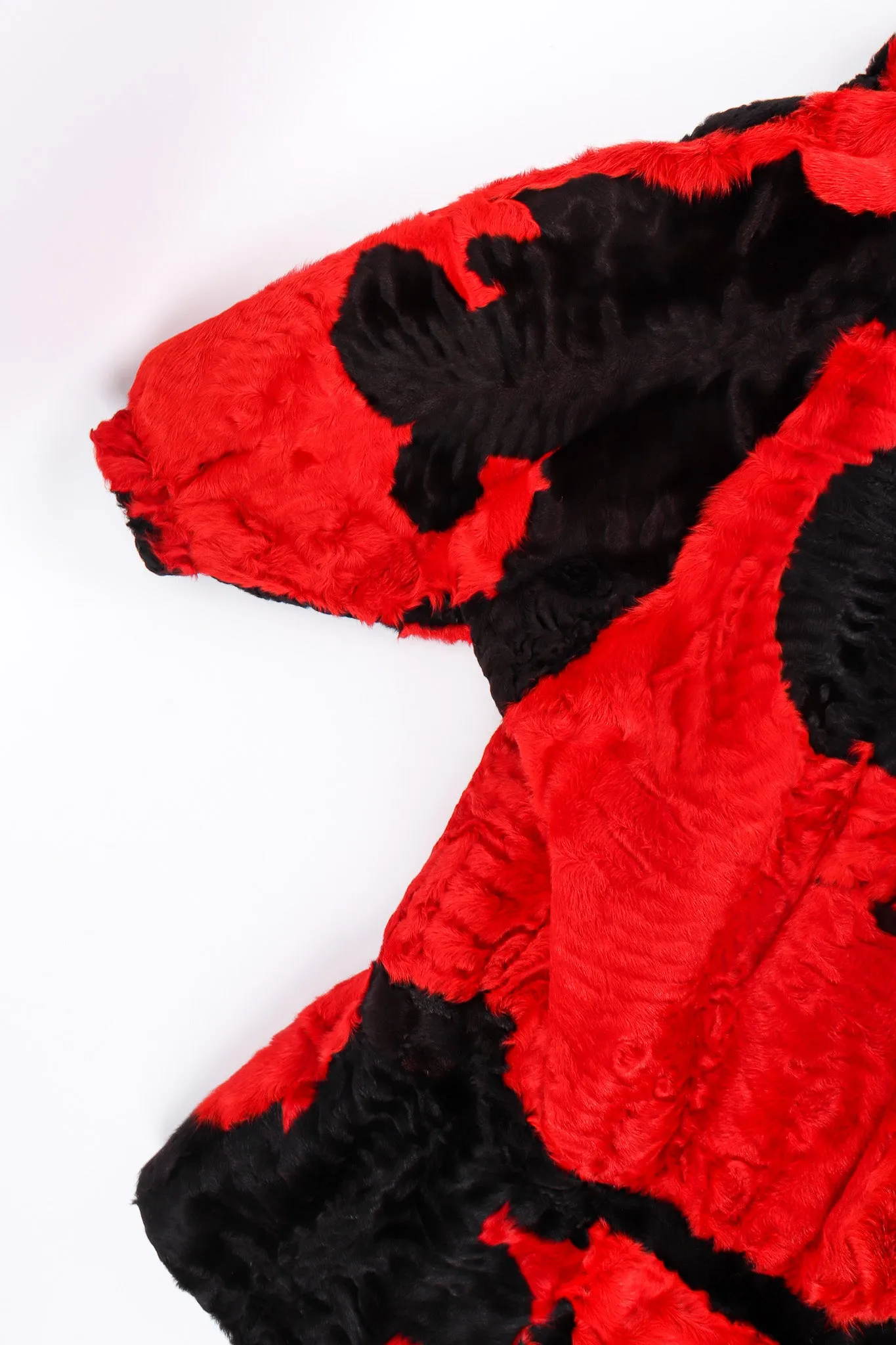 Splotch Lamb Fur Coat