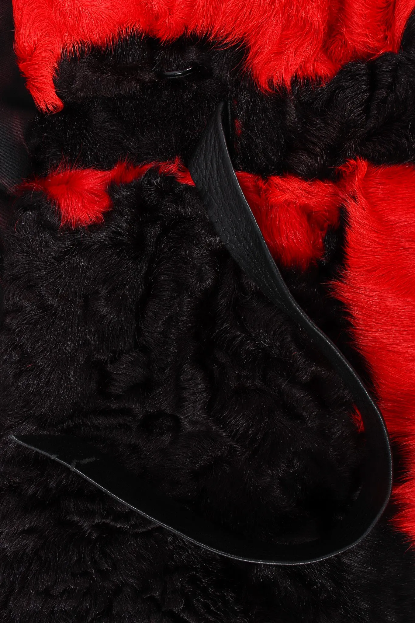 Splotch Lamb Fur Coat
