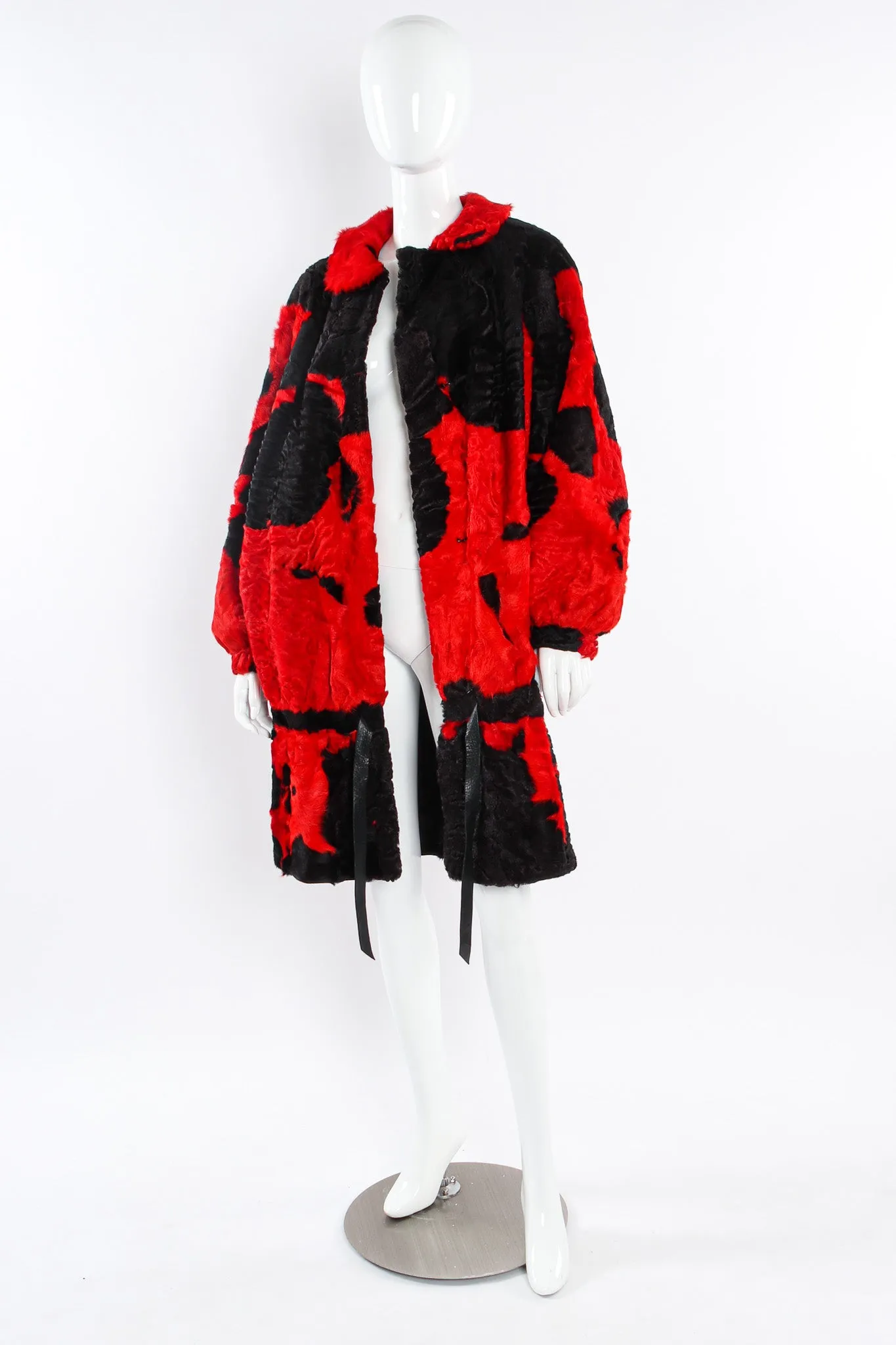 Splotch Lamb Fur Coat