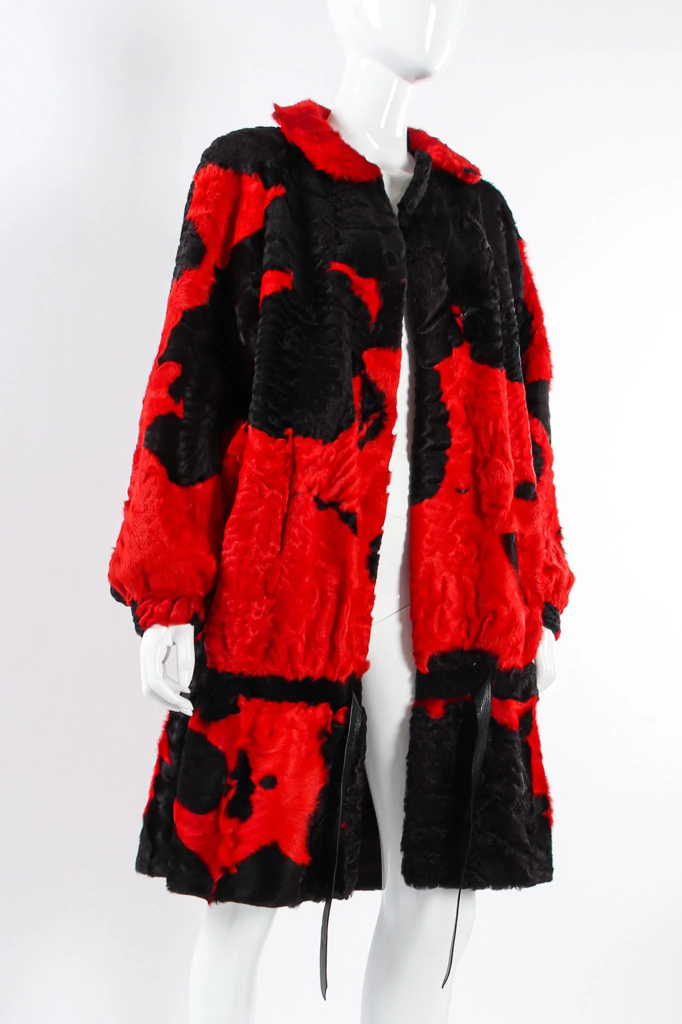 Splotch Lamb Fur Coat