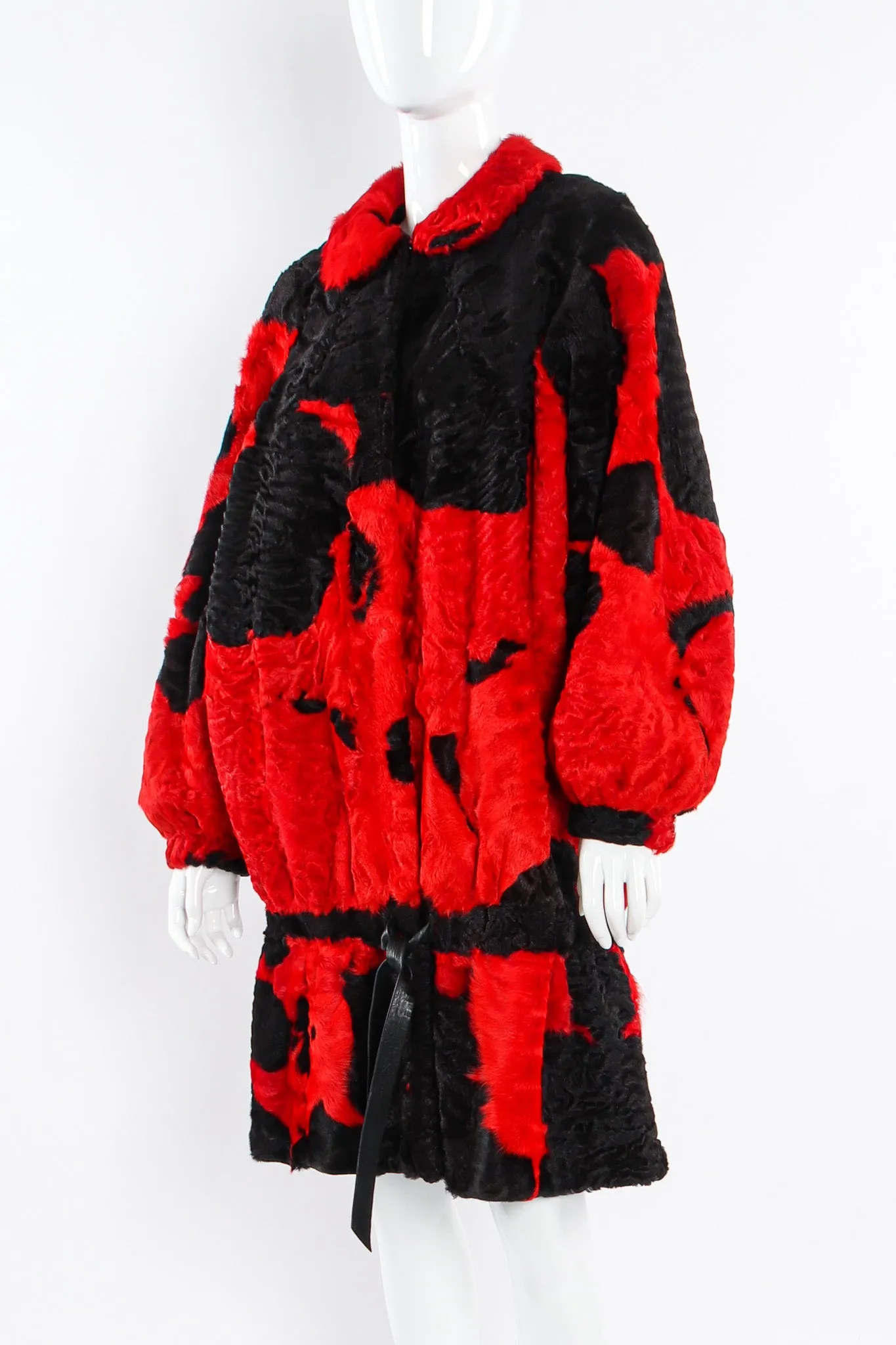 Splotch Lamb Fur Coat