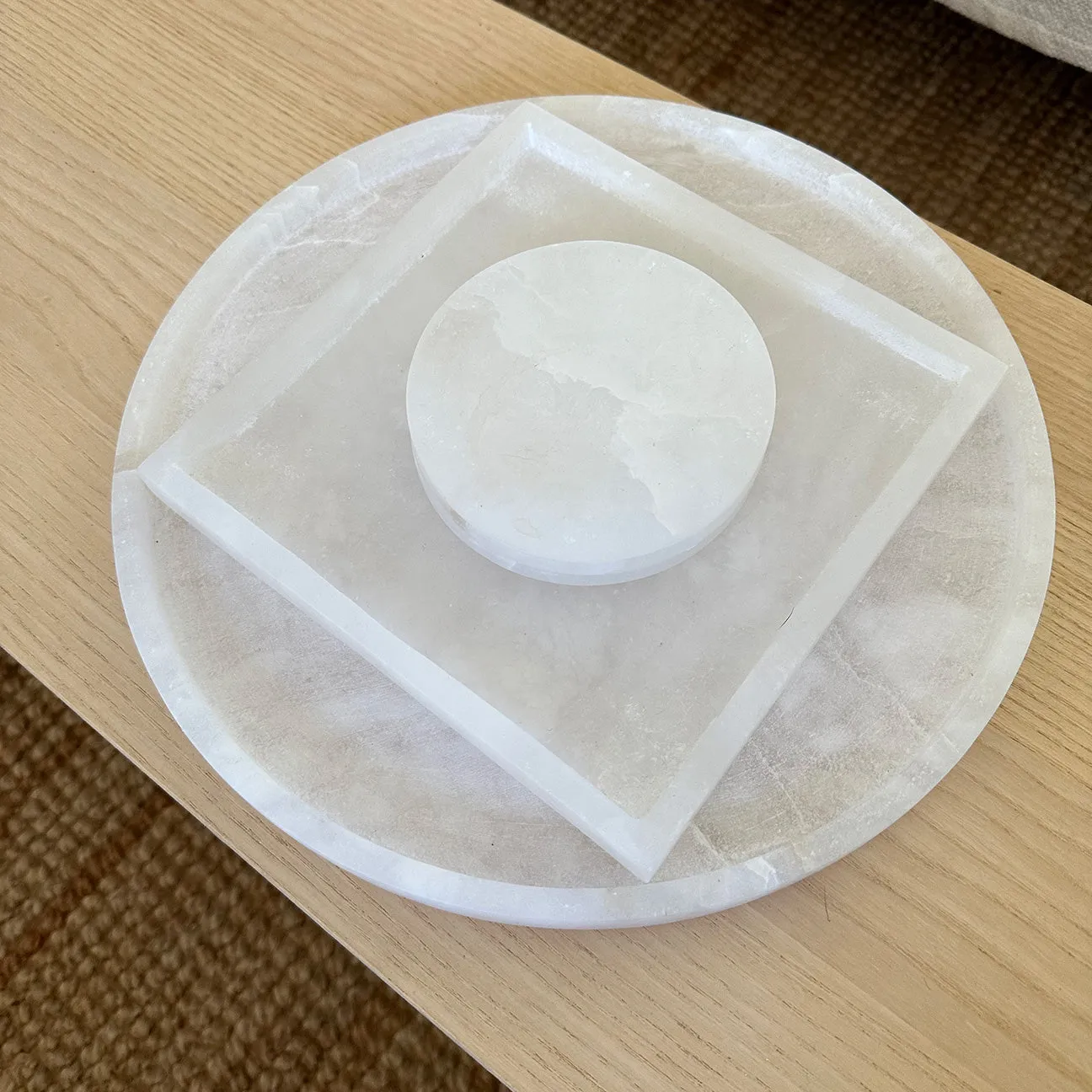 Square Alabaster Tray