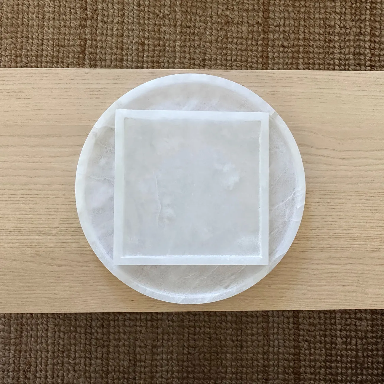 Square Alabaster Tray