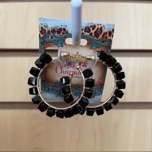Square Beaded Hoops