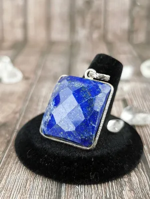 Square Cut Lapis Pendant