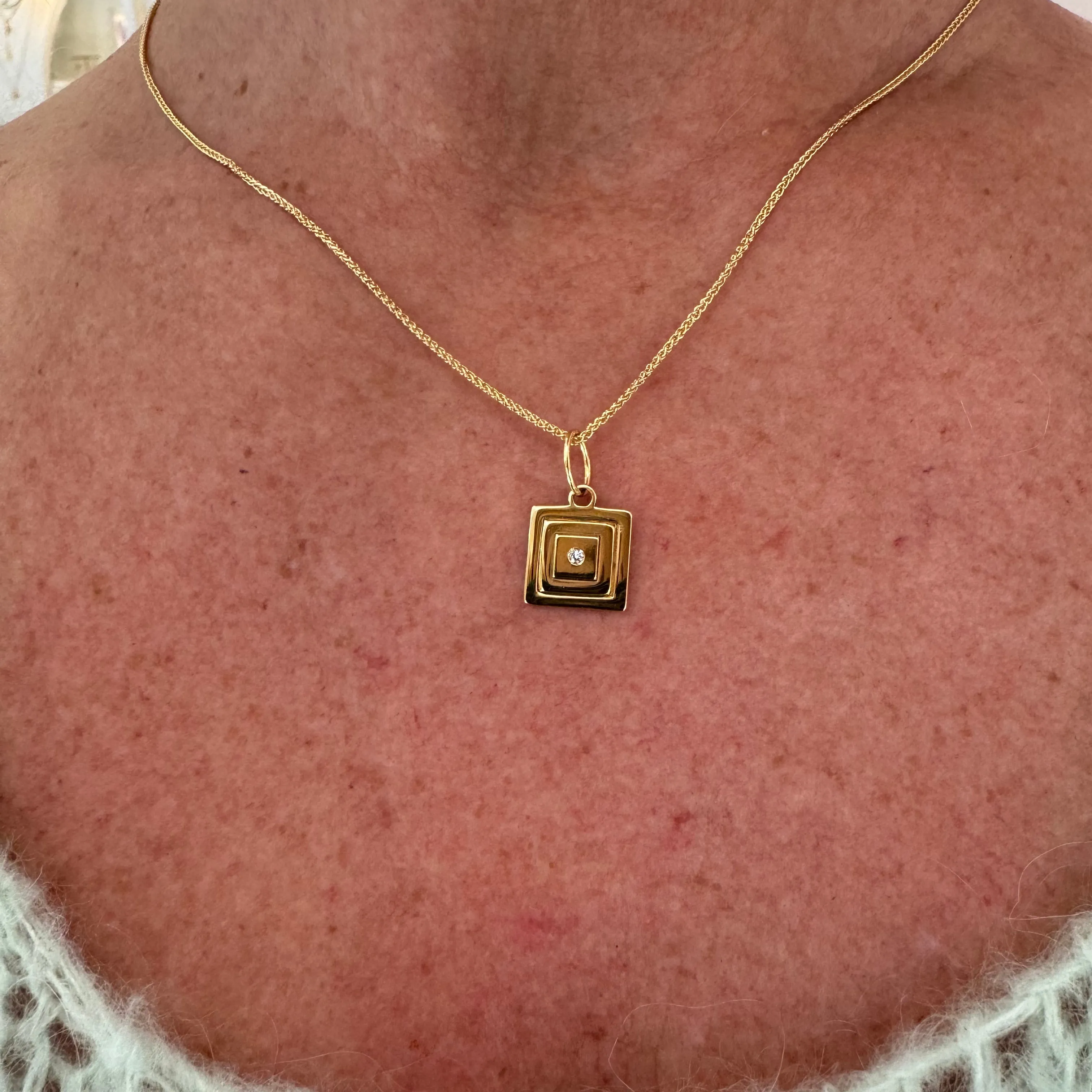 Square Diamond Pendant