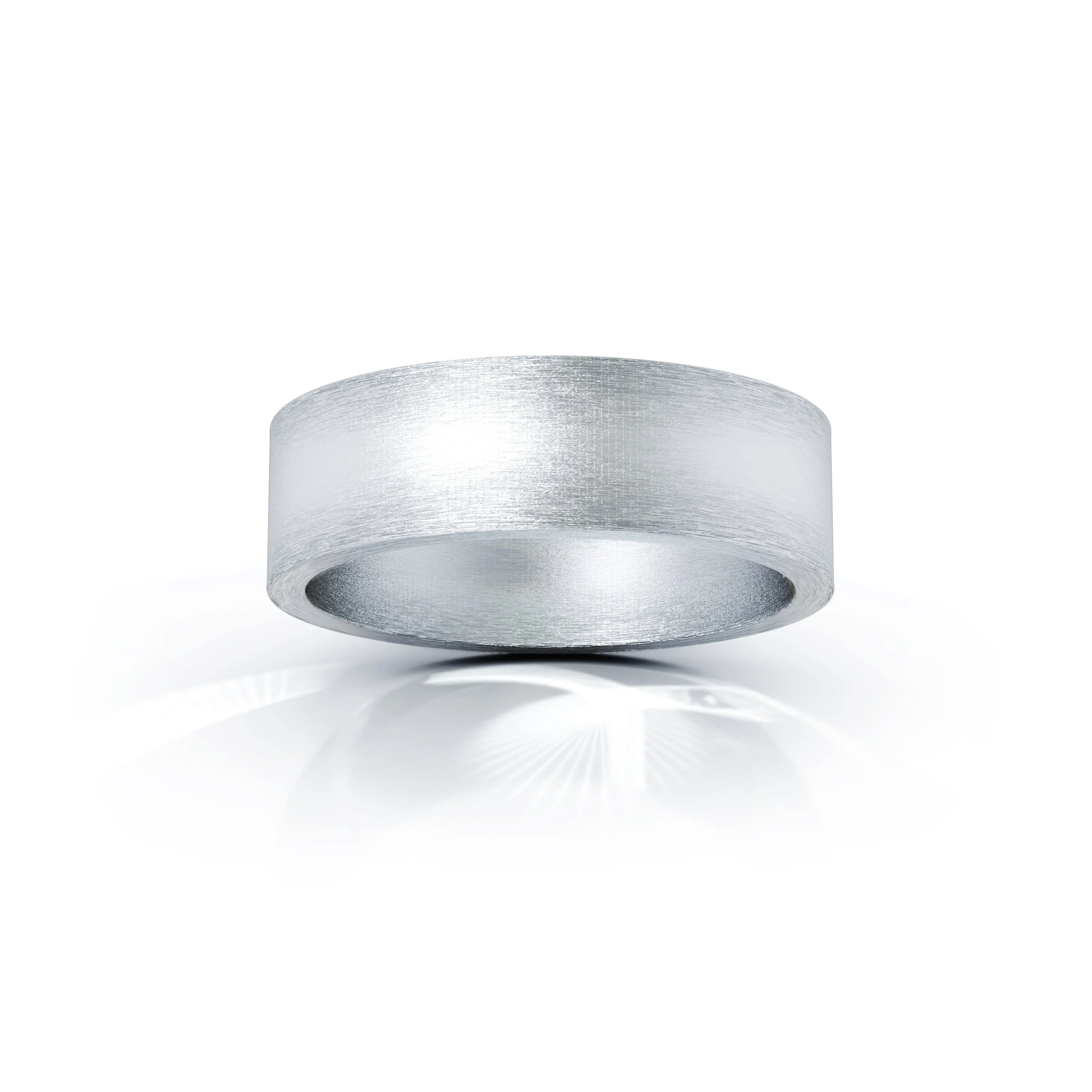 Square Profile 6MM Matte Finish Wedding Band in 14K Gold