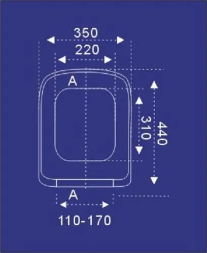 Square Slim Heavy Duty Soft Close Toilet Seat