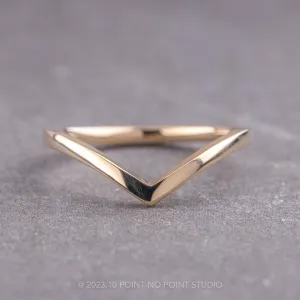 Square Vivian Wedding Band, 14k Yellow Gold