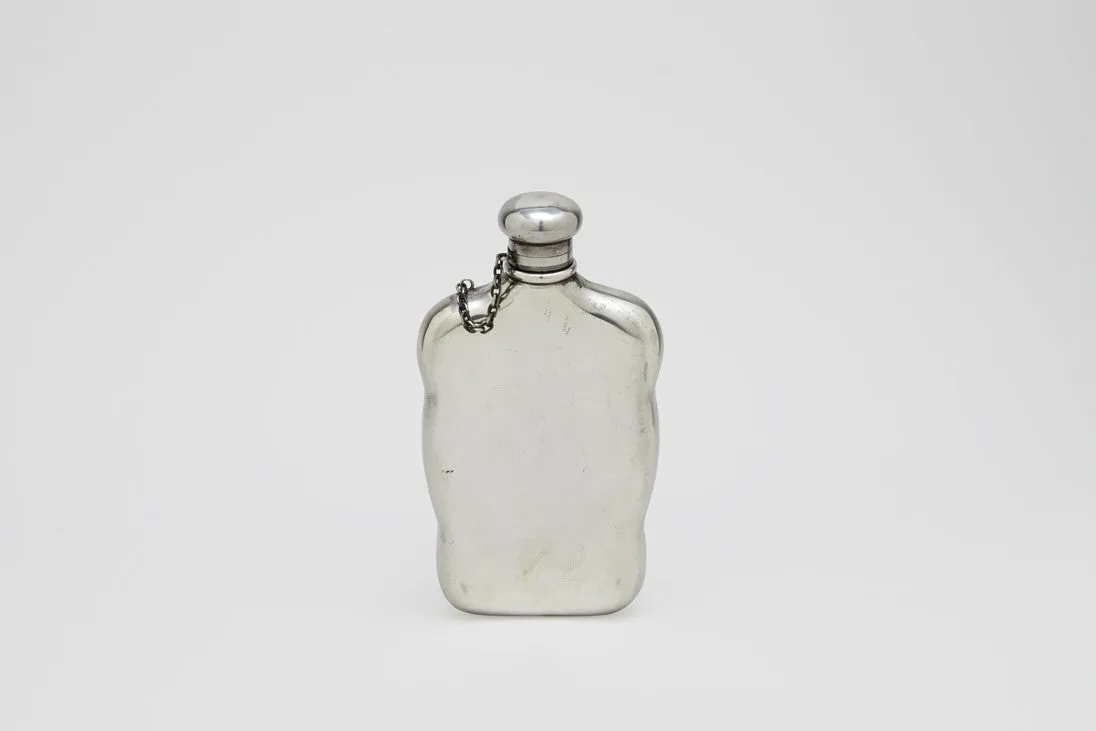 Sterling Silver Fly Fishing Hip Flask