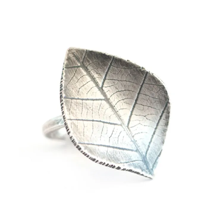 Sterling Silver Leaf Ring
