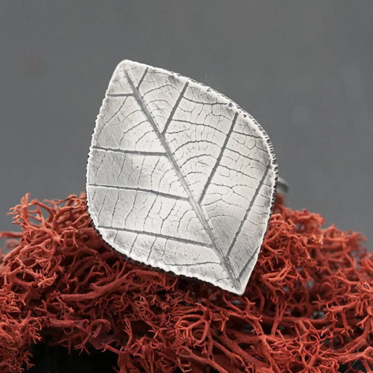 Sterling Silver Leaf Ring