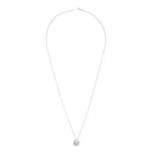 Sterling Silver Square Cubic Zirconia Necklace