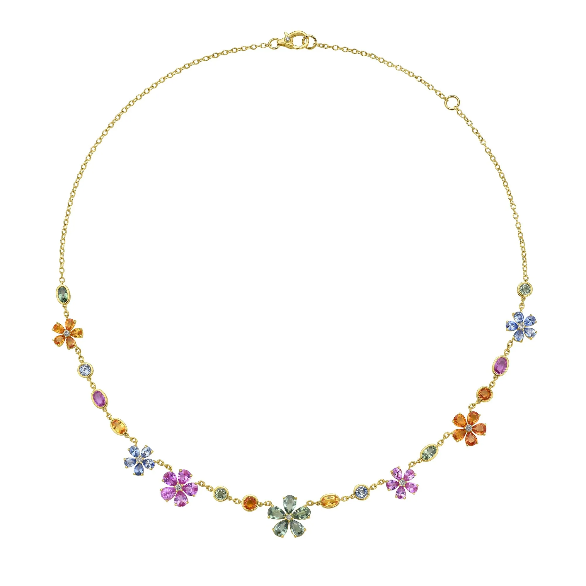 Superbloom Multi-Colored Sapphire Necklace