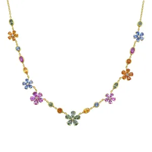 Superbloom Multi-Colored Sapphire Necklace