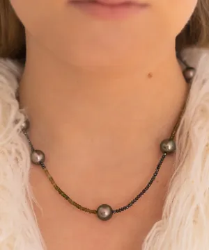 Tahitian Pearl and Diamond Necklace