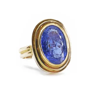 Tanzanite 2.26ct Oval Faceted Gem 14kt Handcrafted Ring