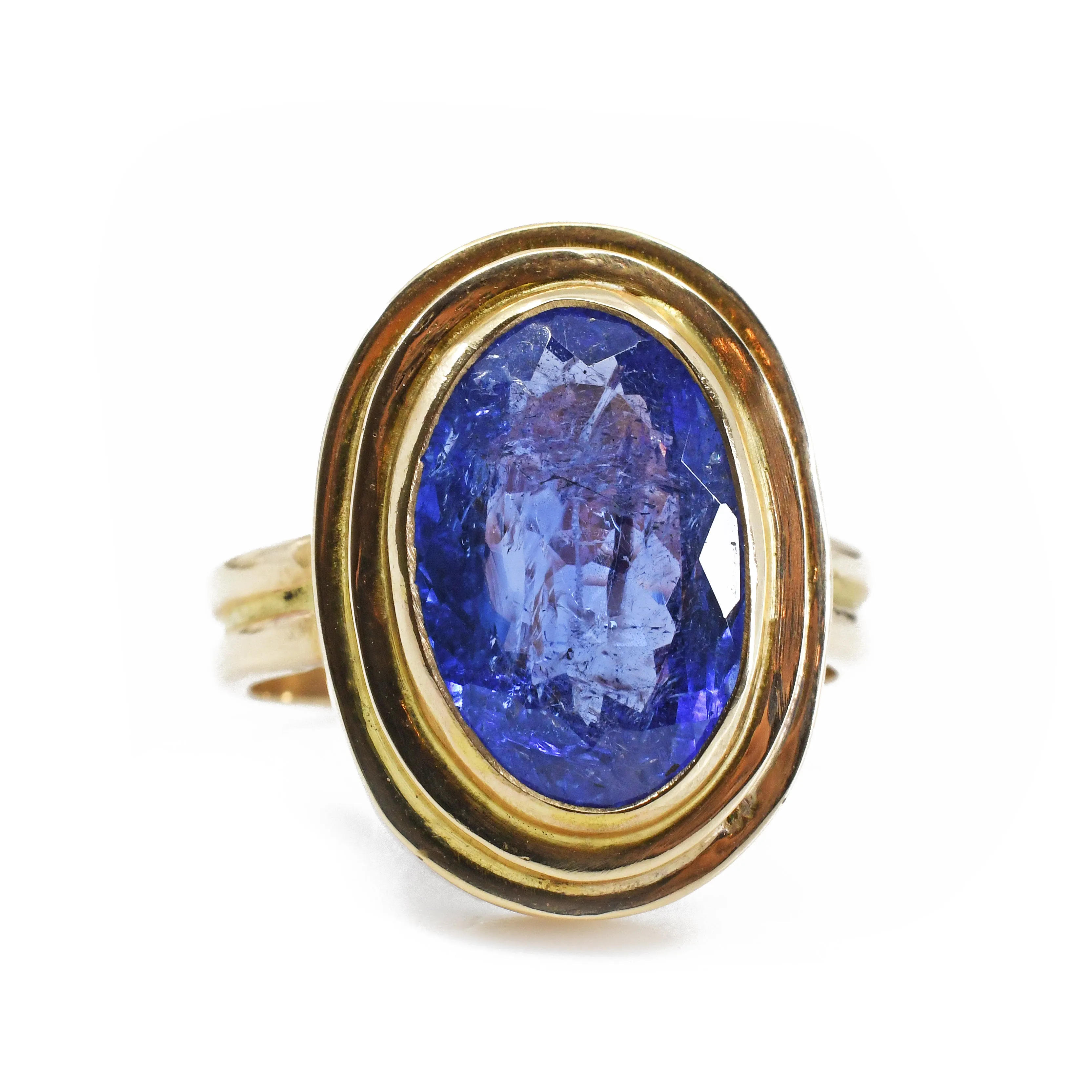 Tanzanite 2.26ct Oval Faceted Gem 14kt Handcrafted Ring