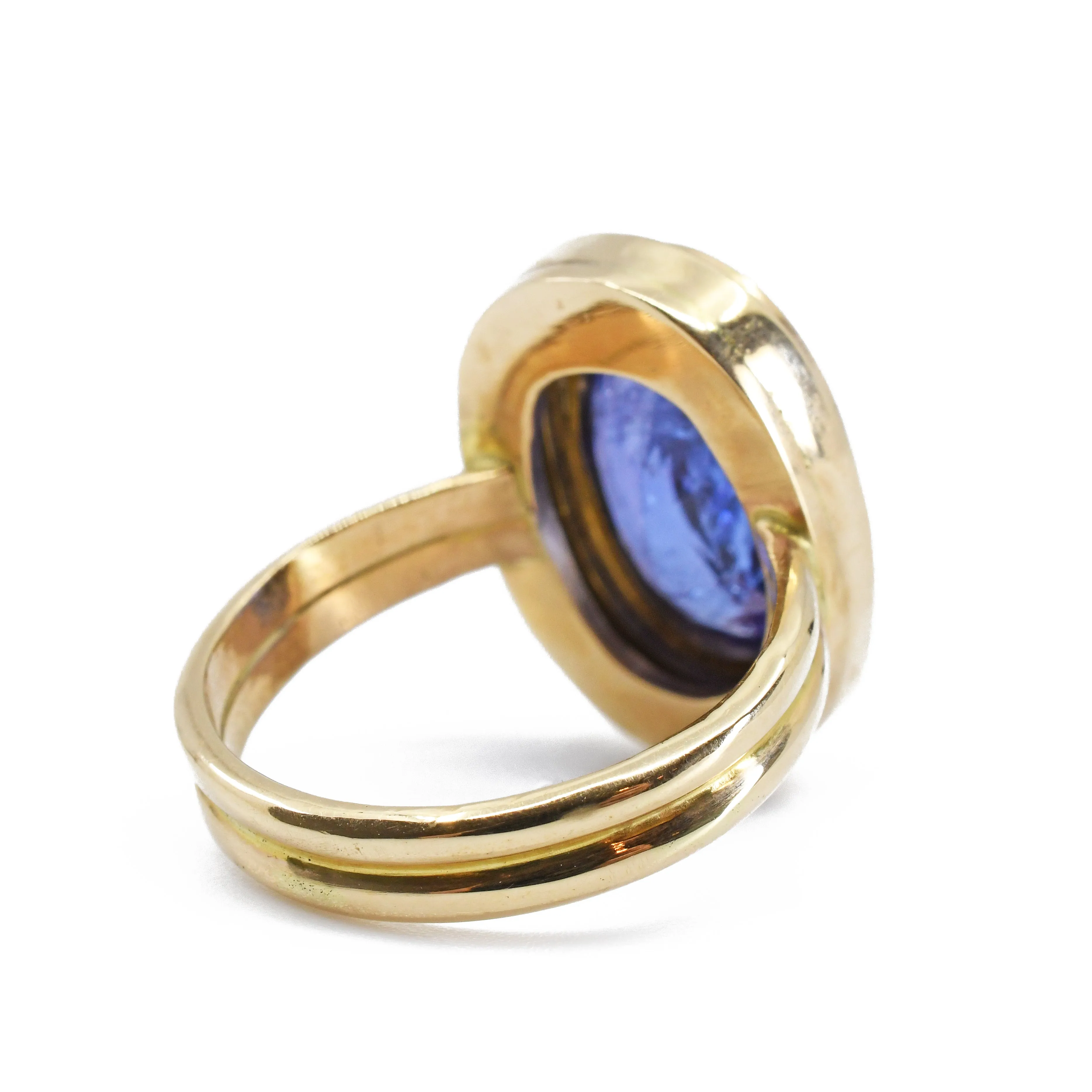 Tanzanite 2.26ct Oval Faceted Gem 14kt Handcrafted Ring